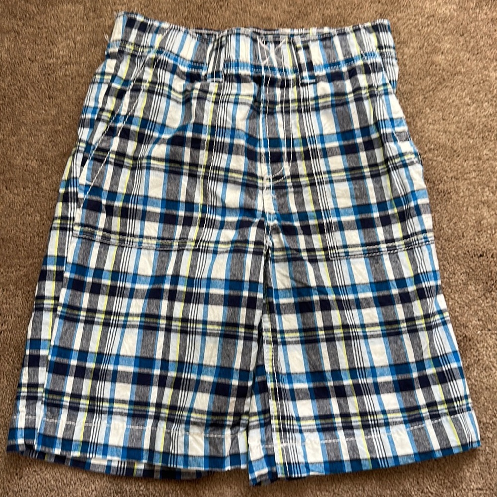 Carter’s Blue & white plaid shorts